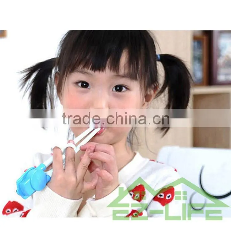 Korean baby flatware sets plastic training chopsticks and stainless steel spoon