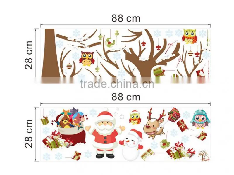 Cute christmas window sticker cartoon christmas decorative sticker