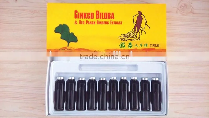 Ginkgo biloba and red ginseng oral liquid,GMP certificate ,OEM package