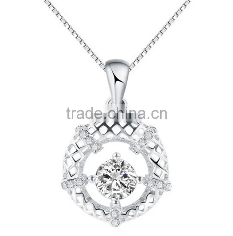 Fashion jewelry necklace 925 silver hollowed-out pendant charms for jewelry making