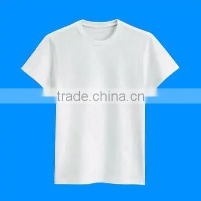 2016 new casual fashionable blank round- collar men's short sleeve t-shirt