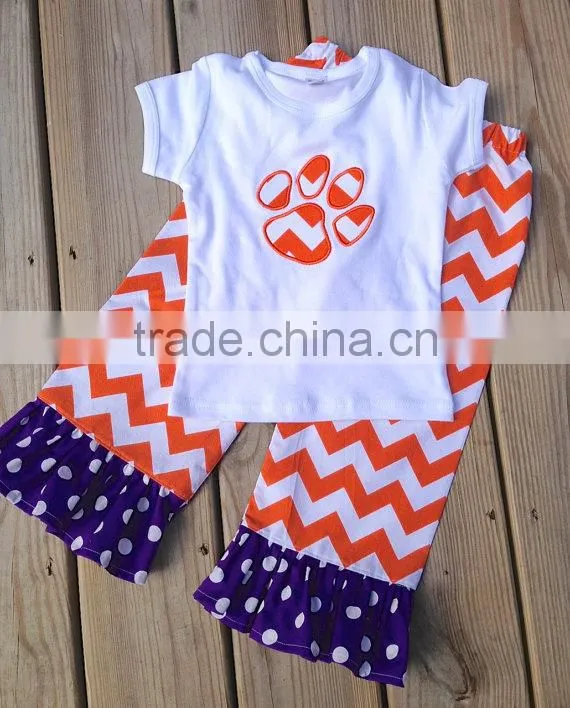 2015 lovely girls short sleeve clothes childrens boutique clothing