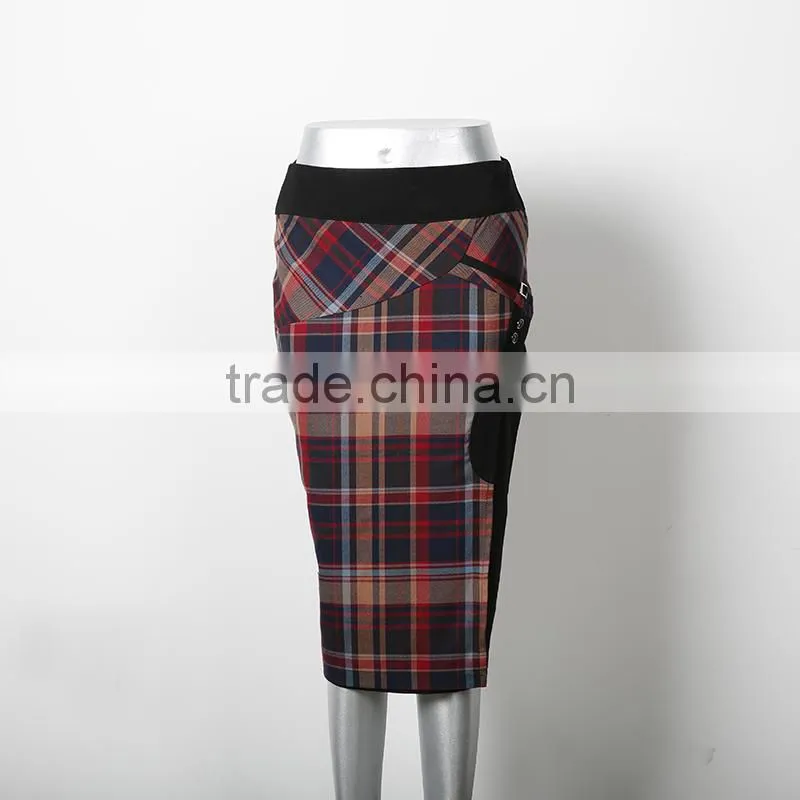 Cute new design high waist narrow plus size skirt