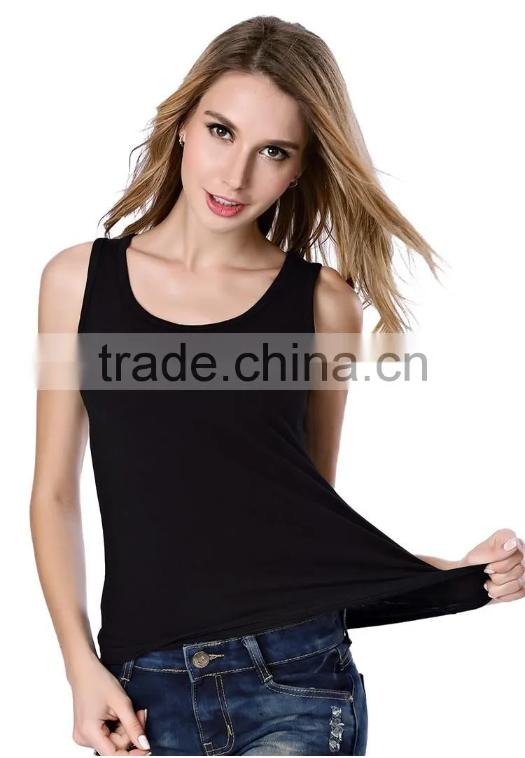 Ladies Modal viscose /cotton elastic tight blank summer sports singlet/tank tops