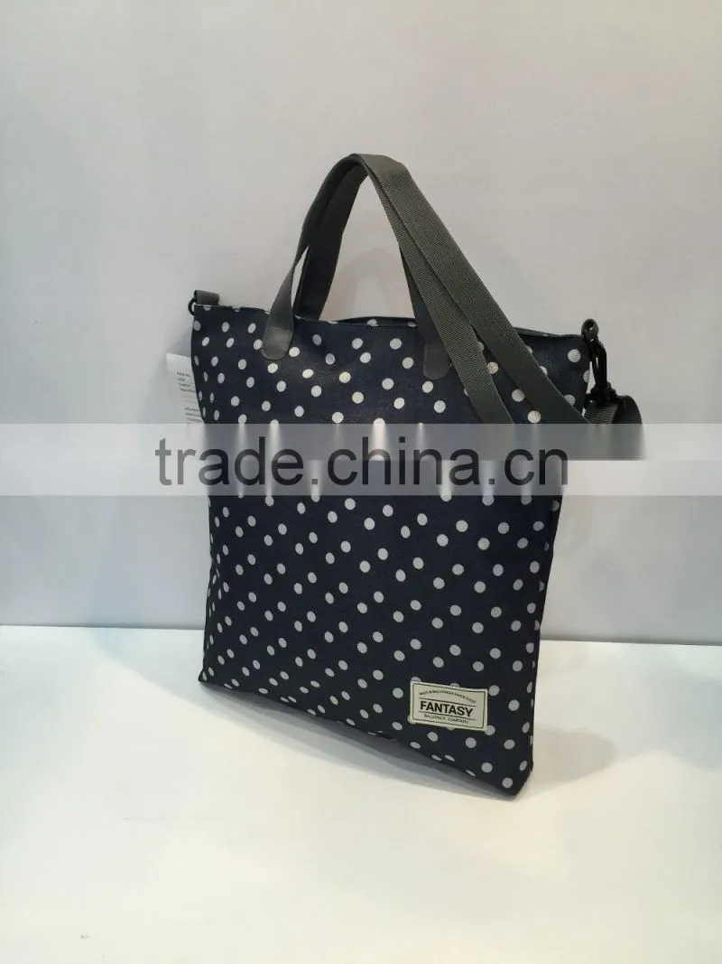 2017 hot sales wholesales custom polyester travel luggage tote bag for women