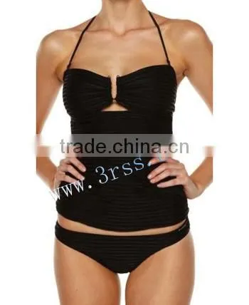 sexy pretty tankini swimwear in black