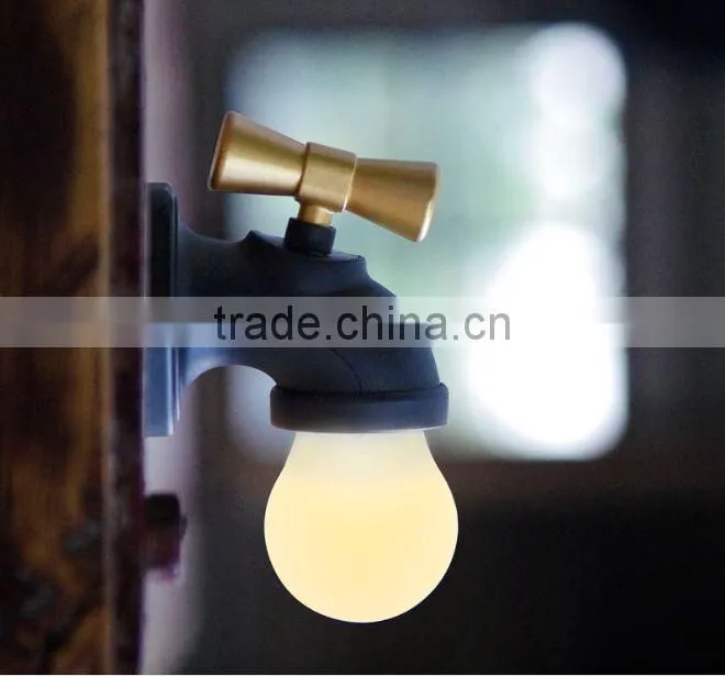 Retro faucet night light light control induction LED table lamp wall lamp