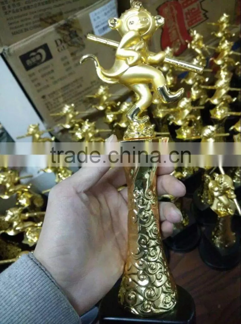 High Quality Beautiful Gold plated MONKEY TROPHY FOR BUSINESS GIFT