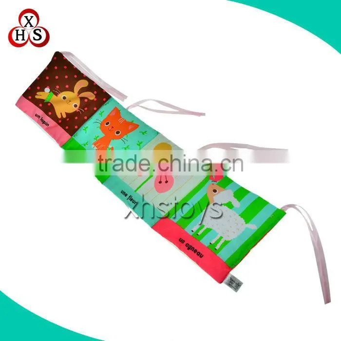 2017 new animal design high quality plush cloth book