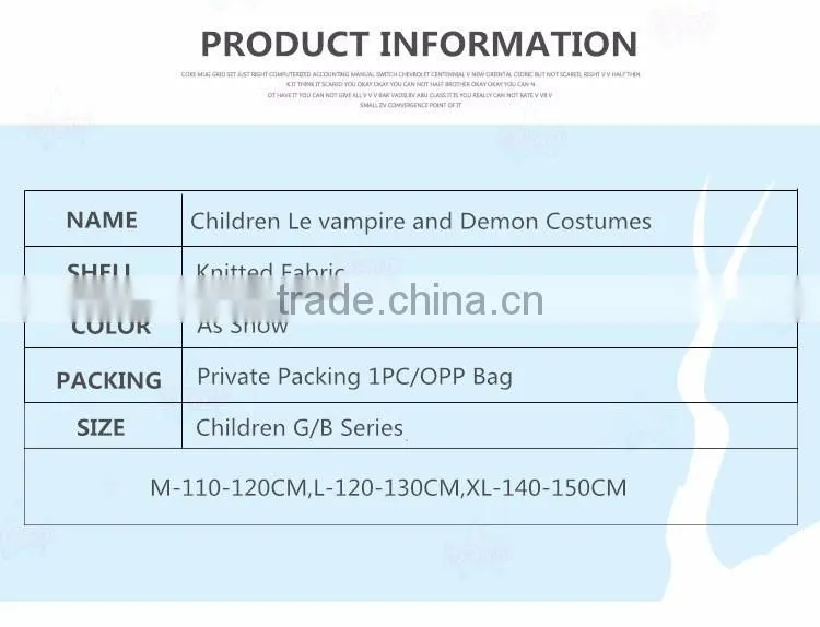 2016 Hot selling wholesale halloween vampires costume for boys