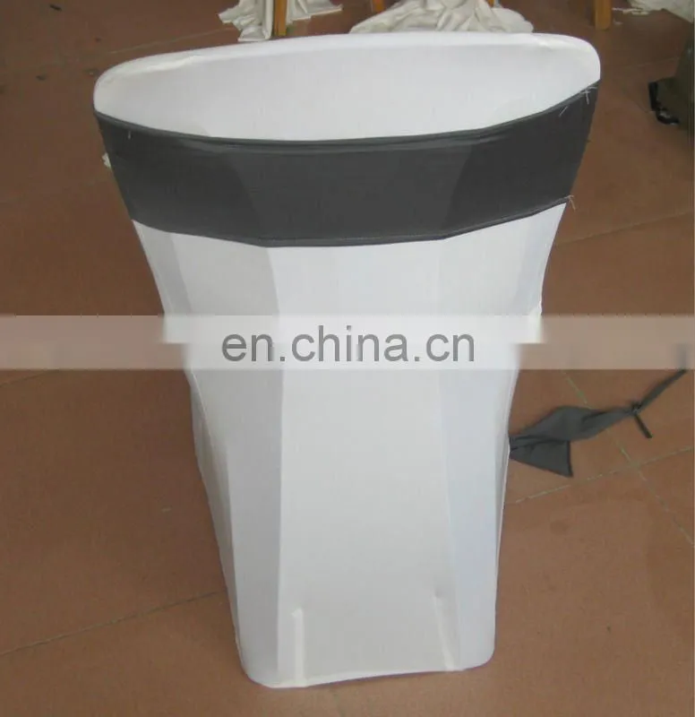 spandex/lycra chair cover in white color for plastic chairs