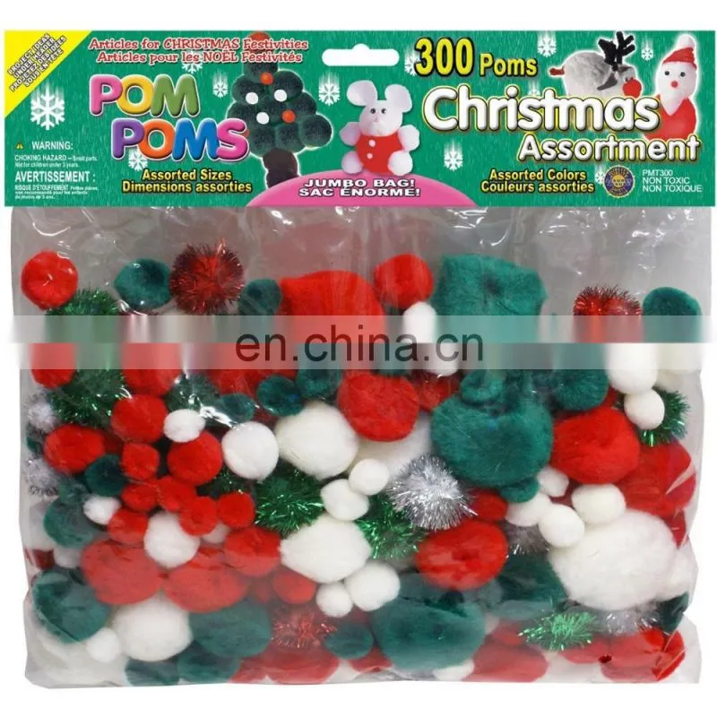 DIY Craft Making Assorted Pom Poms