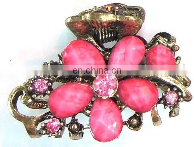 alloy hair claw clip with rhinestone for women or lady