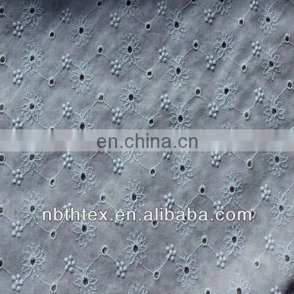 wholesale UK cotton eyelet embroidery fabric for summer dress