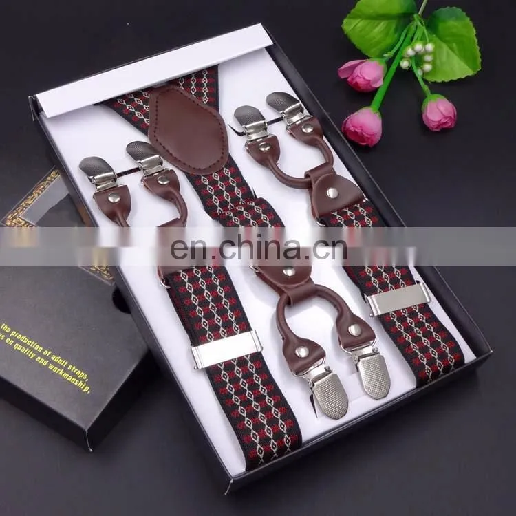 Fashion wholesale high quality 3.5cm jacquard suspenders