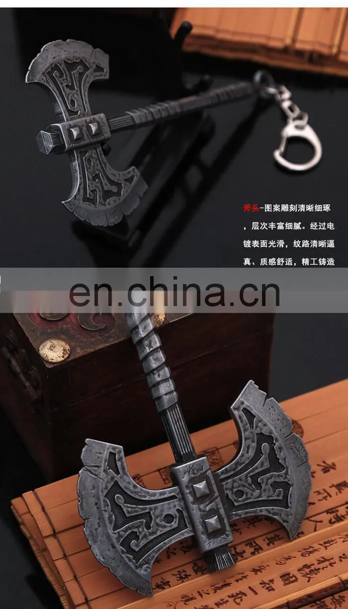 Dota 2 Axe Key Chain Gun Color Wholesale New Anime Game Dota 2 Key Chain