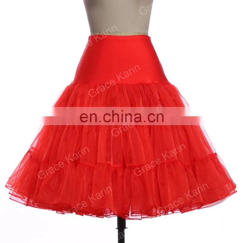 22 Colors Available Grace Karin Women A-line Short Retro Dress Vintage Crinoline Rockabilly Petticoat Underskirt CL008922-3
