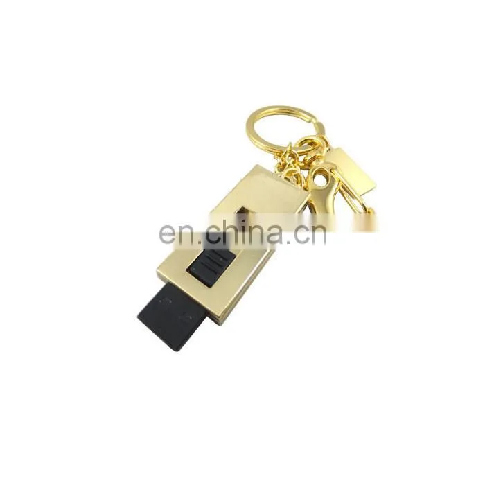 Custom crystal metal usb keychain, usb flash drive