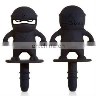 Customize Mini Peguin Dustproof Plug Earphone Jack Accessory for Mobile Phone