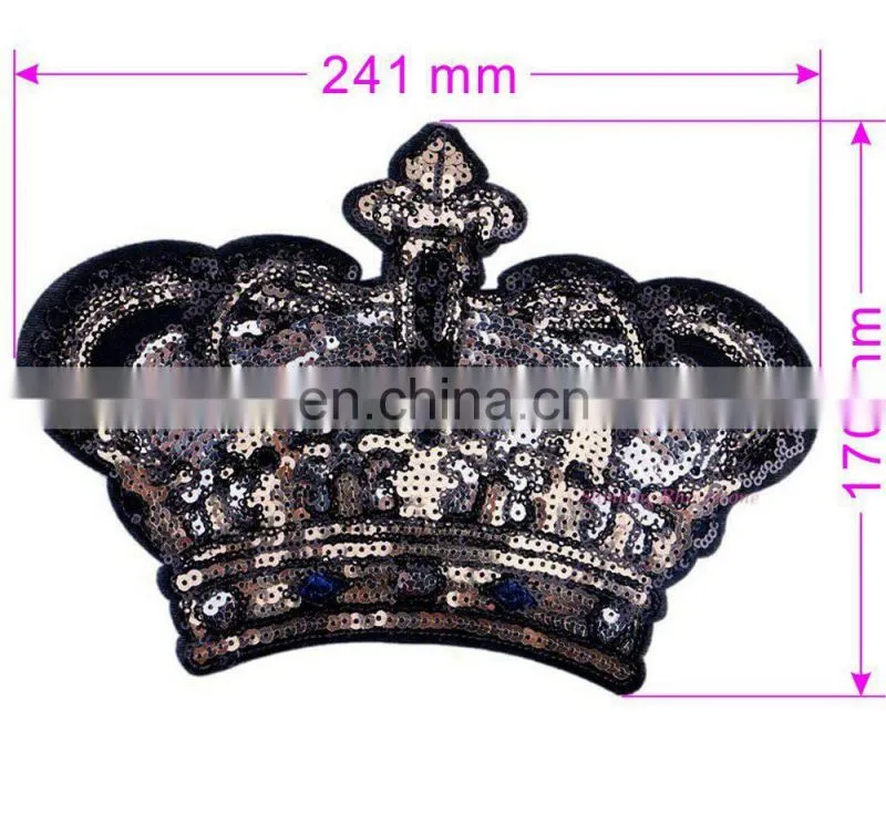 Big Size! Angel Wings Tiger Rose Flower Sequined Patches Embroidered Patch Sew On Women Motif Appliques