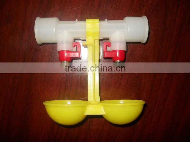 Haimu 360 degree ball valve automatic poultry nipple drinker with drip cup