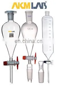 AKM LAB Glass Cylinder Shape Separating Funnel With Graduation