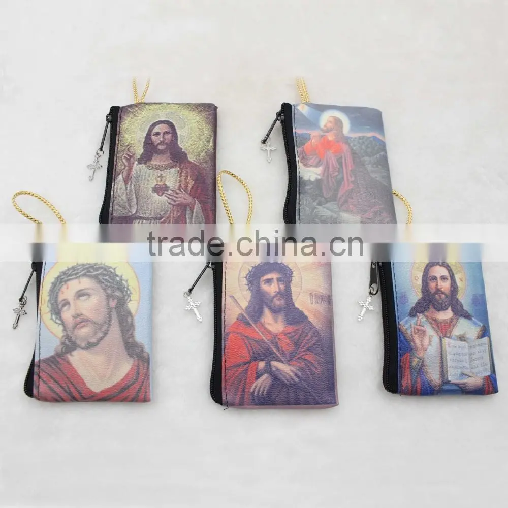 Imitation leather rosary bag