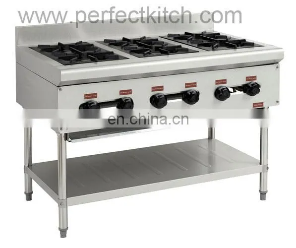 Commercial italian table top 4 burners gas cooking ranges