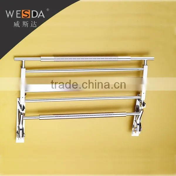 WESDA Wall mount 201Stainless Steel Bathroom Towel Rack, bathroom adjustable towel rack (holder)