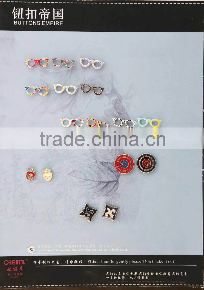 black epoxy with silver base mustache-shaped metal brooch
