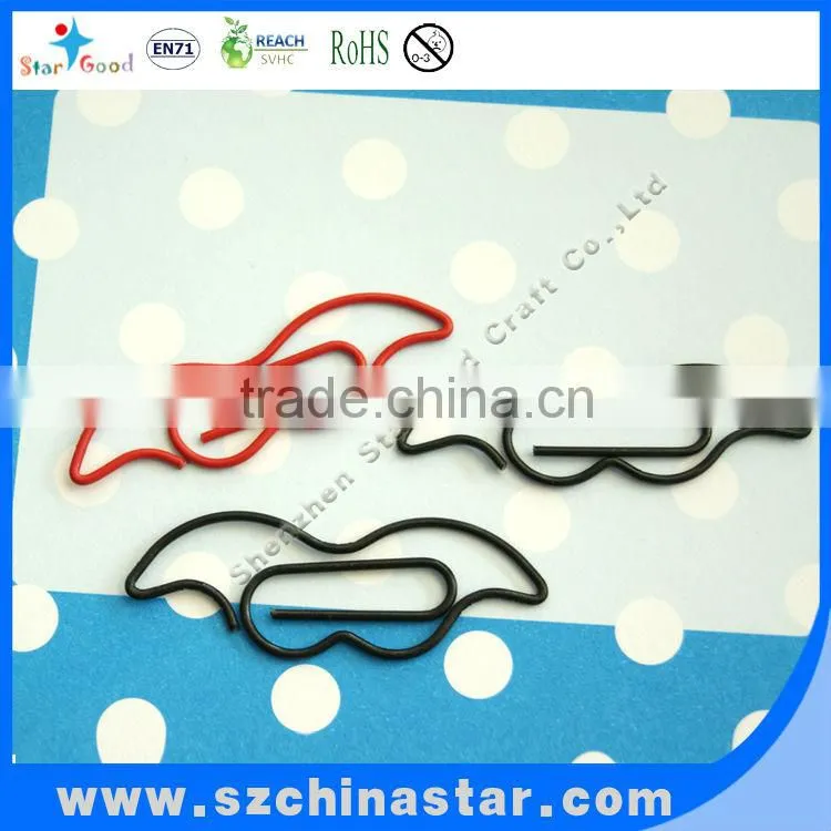Cute mustache beard whiskers paper clip