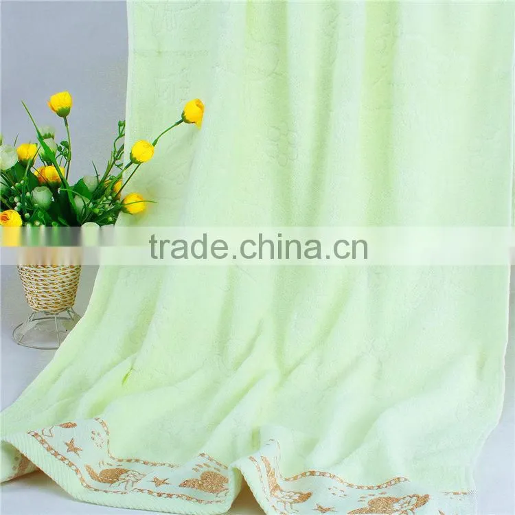 Comfortable luxury customized reactive printing bowknot 100% cotton bath towel