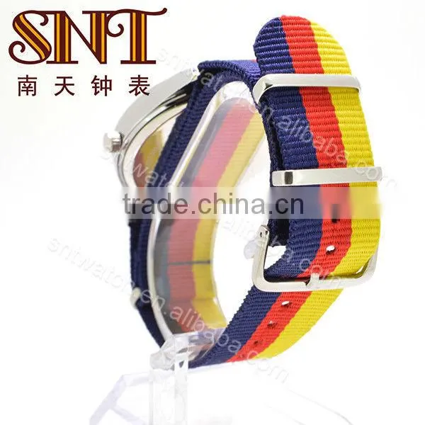SNT-NY002 fashion color changeable nylon strap watch
