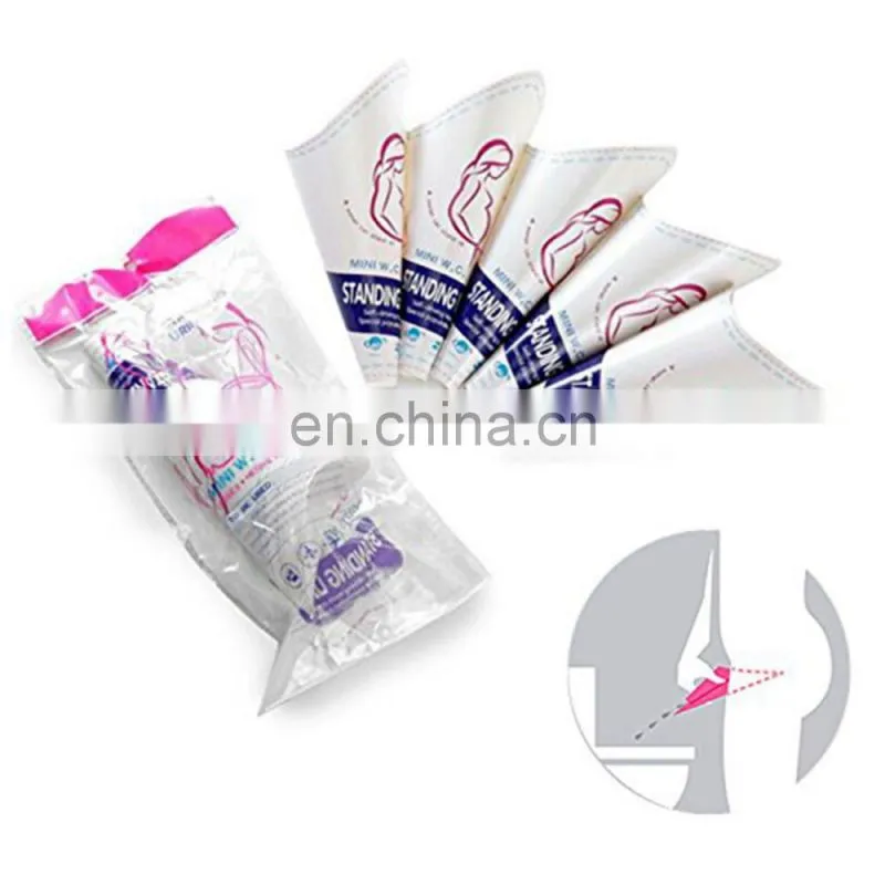 10PCS/SET Disposable Paper Women Urinal Outdoor Travel Camping Portable Female Urinal Paper Urination Device Stand Up & Pee