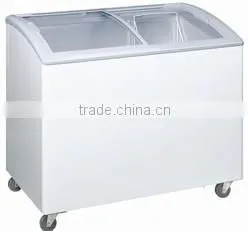 110V sliding glass door chest freezer for ice cream small ice cream freezer with ETL