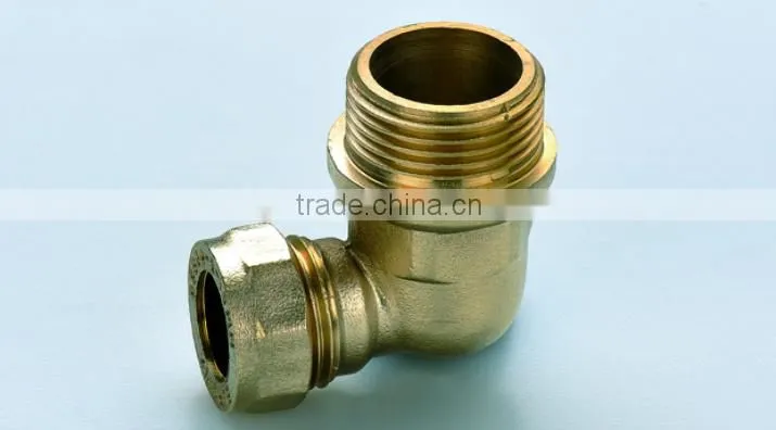 Hight quality copper pipe fittings brass male elbow for copper pipe