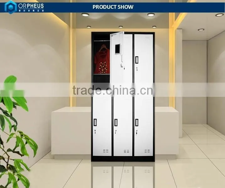 Multi-purpose Metal Locker Adjustable Shelves Steel Locker Wardrobe 3 Wide 2 Tier Metal School Locker