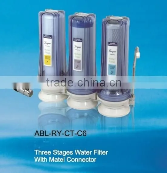 New design filter counter top water purifier with metal connector RY-CT-C6