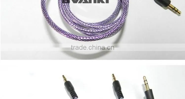 2016 sales promotion colorful Car Audio Cable 3.5mm Male to Male AUX stereo audio cable for smartphone alibaba express