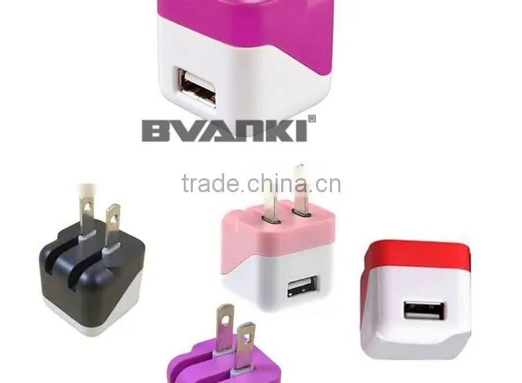 New products 2016 innovative product universal 5v 1a Colorful foldable Home and Travel USB Charger for iPhone 7 Wall Charger