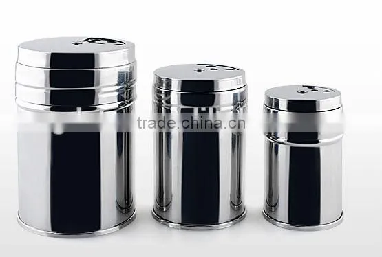 Rotate the multi-purpose Stainless Steel Salt and Pepper Dispenser bottle