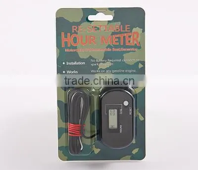 China Supplier Resettable Digital Waterproof Maintenance Reminders Hour Meter For Motorcycle ATV Petrol Mini Bike Jet Ski