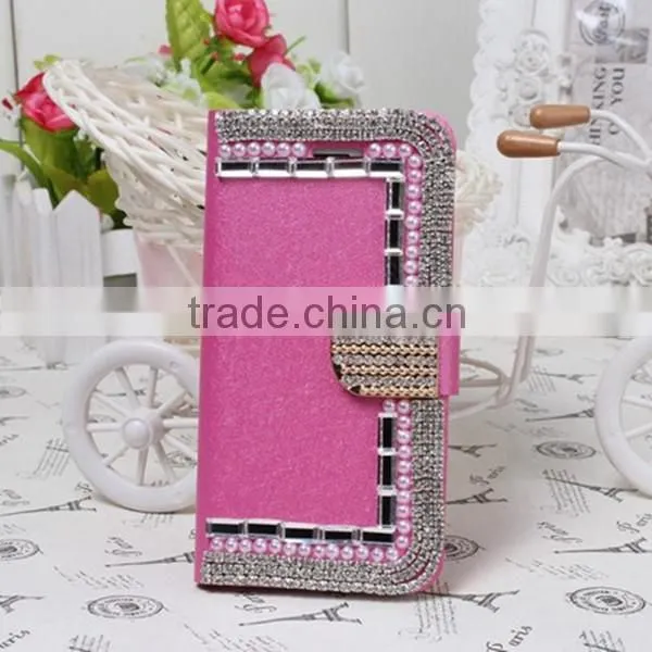 Hot Selling Diamond Wallet Case For IPhone 5G 5s 5,For iPhone 5G Wallet Cases