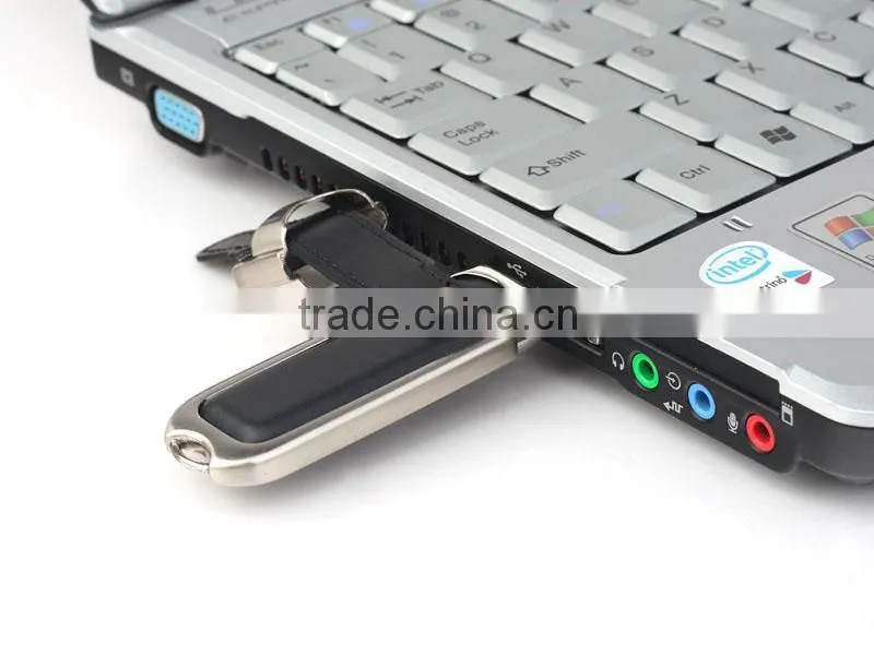Black leather memorias usb 32 gb