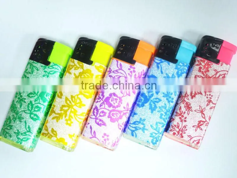 Small size new electronic cigarette gas lighter custom sticker windproof lighters