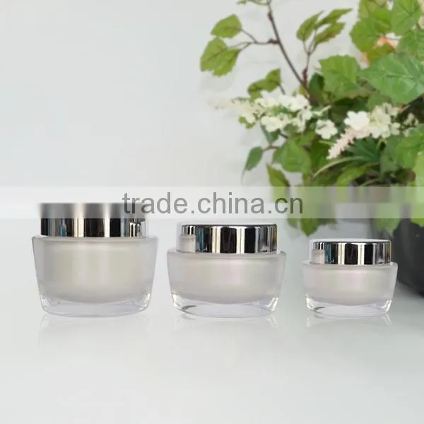 China Manufacturer 15g 30g 50g Metallized Red Plastic Jar for Facial Cream Eye Cream