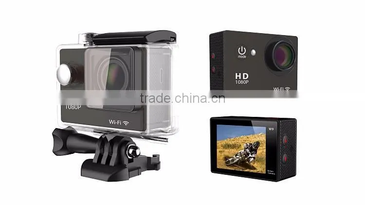 super 4K high quality waterproof action camera with 2.0'' TFT display and wifi sports camera