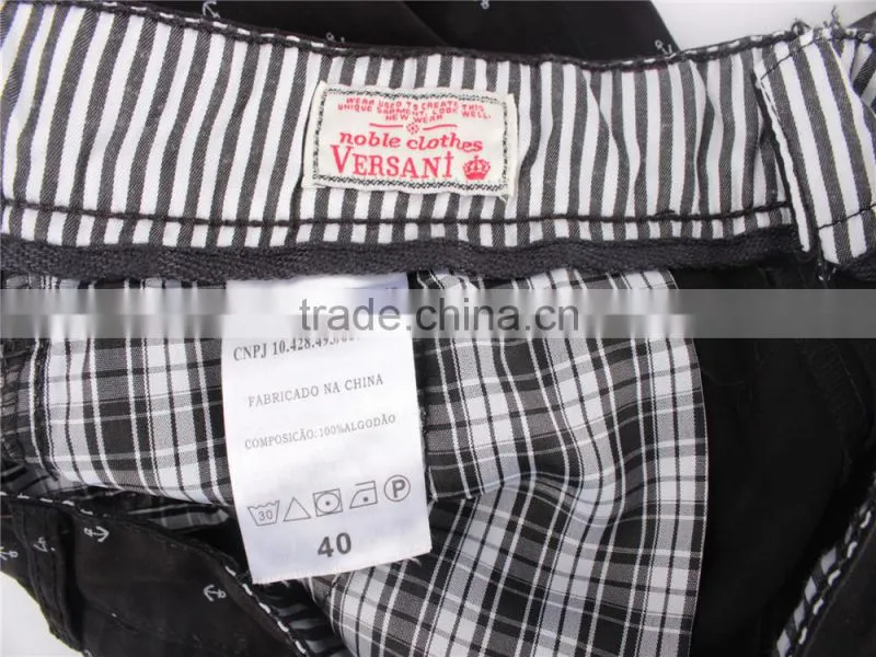 Mens cheap 100% garment stock lot printed shorts