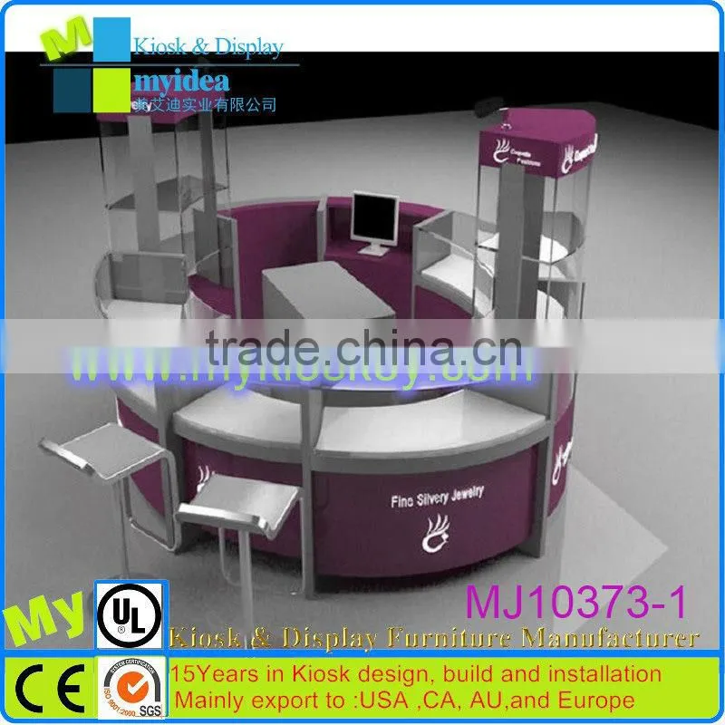 Myidea Excellent watch & jewelery display showcase and kiosk for shopping mall