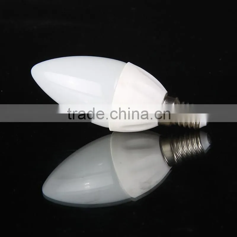 Keen price topping design 3W E14 Ceramic frosted LED light AC110V AC220V candle bulbs Epistar chip